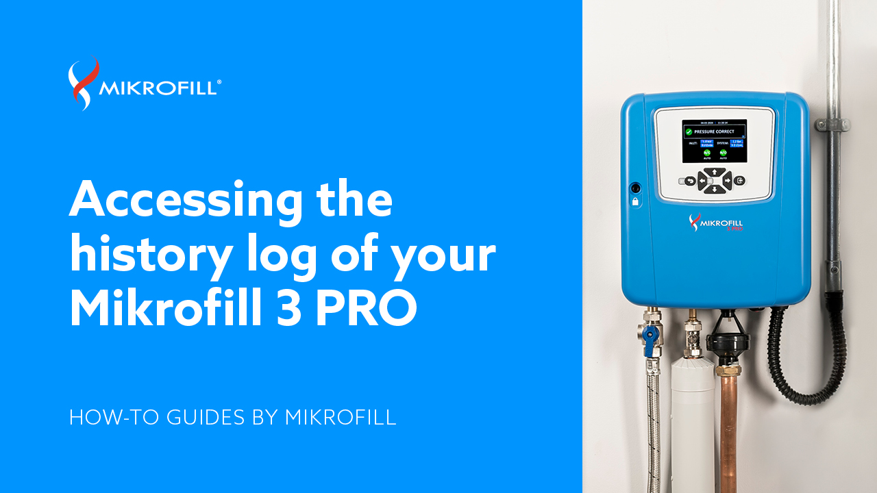 How-to access the history log of the Mikrofill 3 PRO pressurisation unit